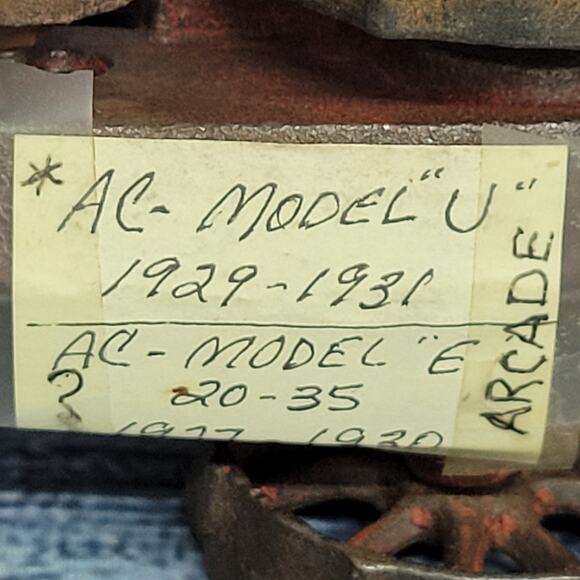 Vintage Arcade Allis-Chalmers tractor diecast heavy missing seat/man rustic - Picture 8 of 8